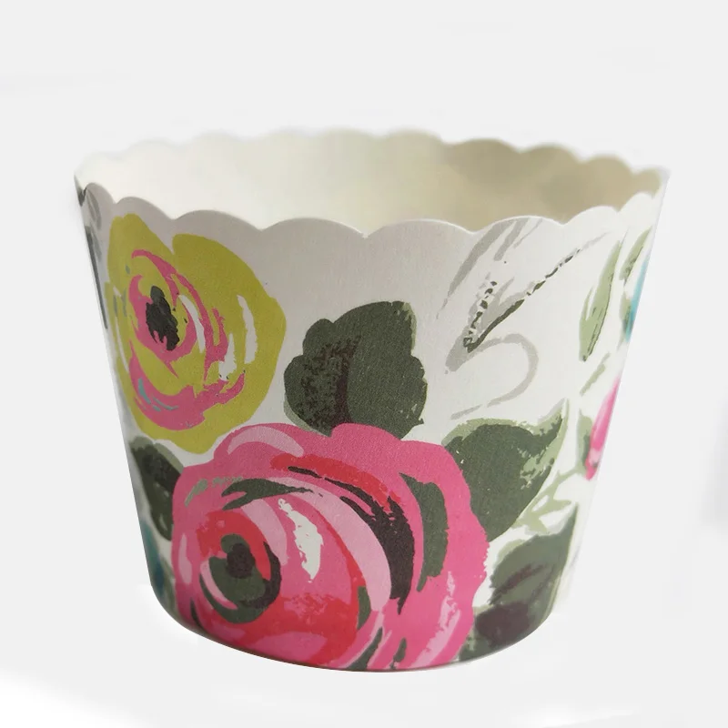 100 шт. довольно большая Роза бумажный торт кекс чашки лоток вкладыши Маффин