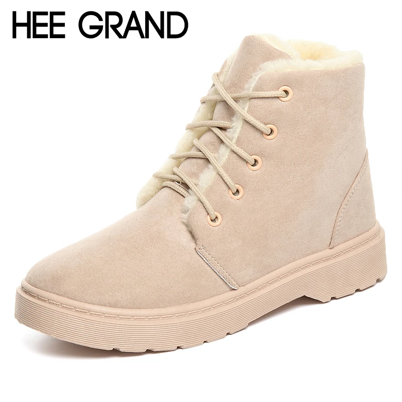 HEE GRAND/повседневная обувь на платформе женские зимние теплые ботильоны меху