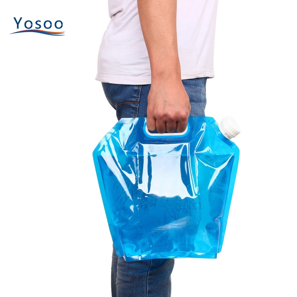 

New 5L/10L Outdoor Foldable Water Bottle Bag Collapsible Drinking Water Kettle Large Container Carrier for Camping Hiking Picnic
