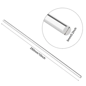 Uxcell 2 шт., 5 мм x 250 мм6 мм x 250 мм8 мм x 250 мм12 мм x 12 мм x 250 мм15 мм x 15 мм x 250 мм, прозрачный однотонный акриловый круглаяШестигранная штанга PMMA, новая