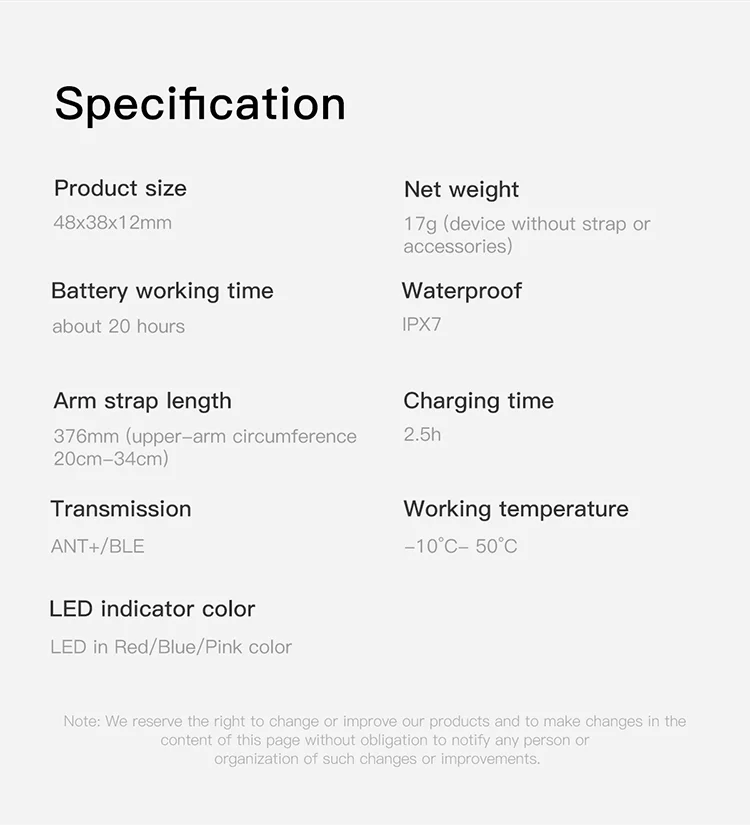 iGPSPORT Arm Photoelectric Heart Rate Monitor LED light warning HR60 Heart Rate Monitor Support bicycle Computer& Mobile APP