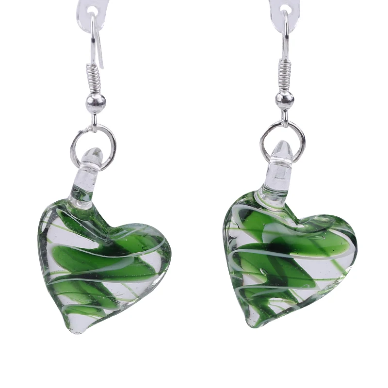 Бесплатная доставка 5 компл./Лот подвеска из муранского стекла в форме сердца