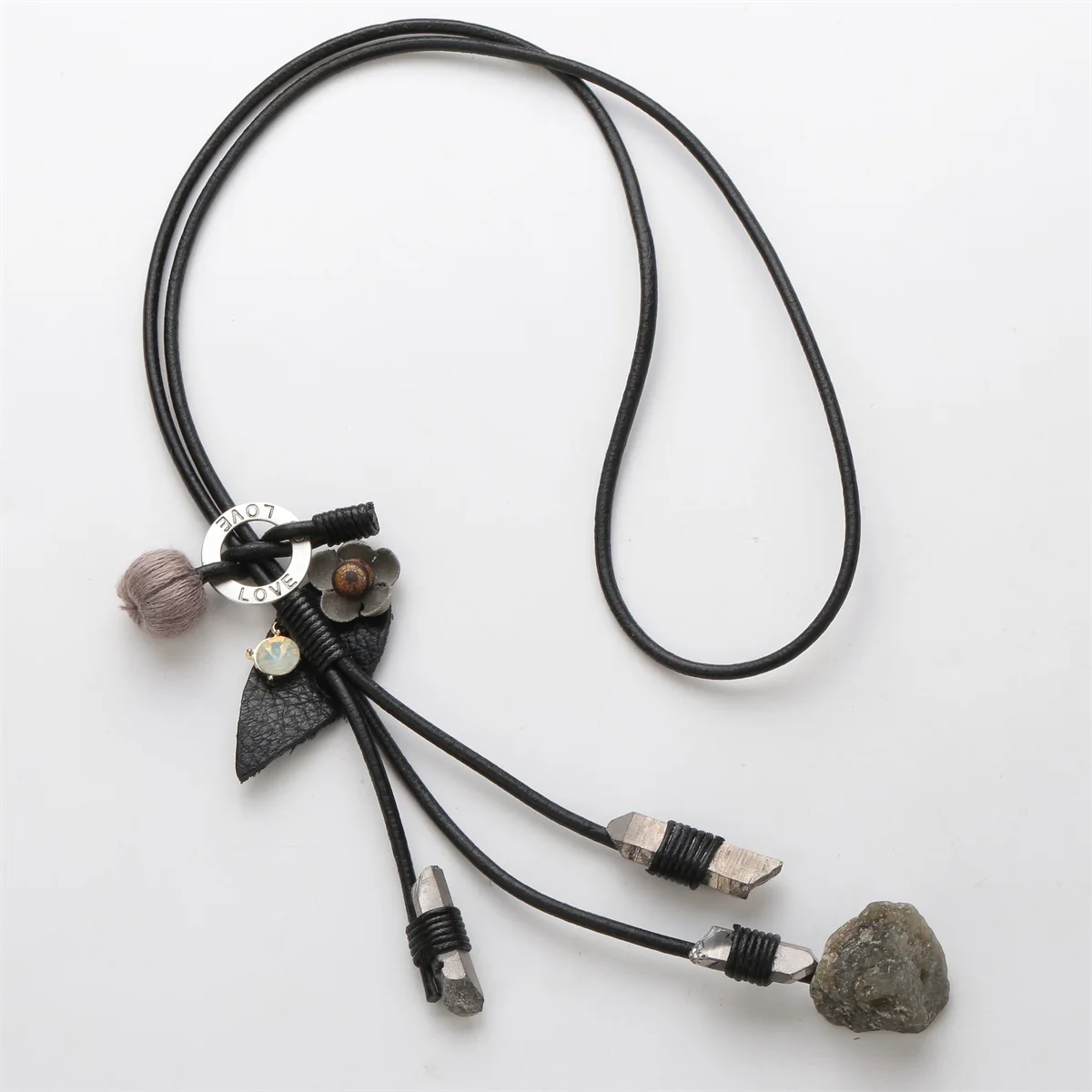 YACQ Black Leather Wood Handmade Pendant Necklace Women Fashion Jewelry Birthday Gifts Girlfriend Mom Daughter Dropshipping BN07 | Украшения