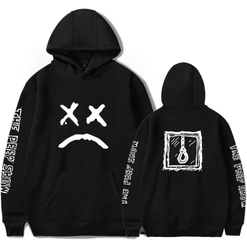 Rip LIL PEEP Crybaby Мужская/Женская толстовка с капюшоном, полосатая Лоскутная флисовая двухсекционная куртка с капюшоном Lil Bo Peep Sweatershirt