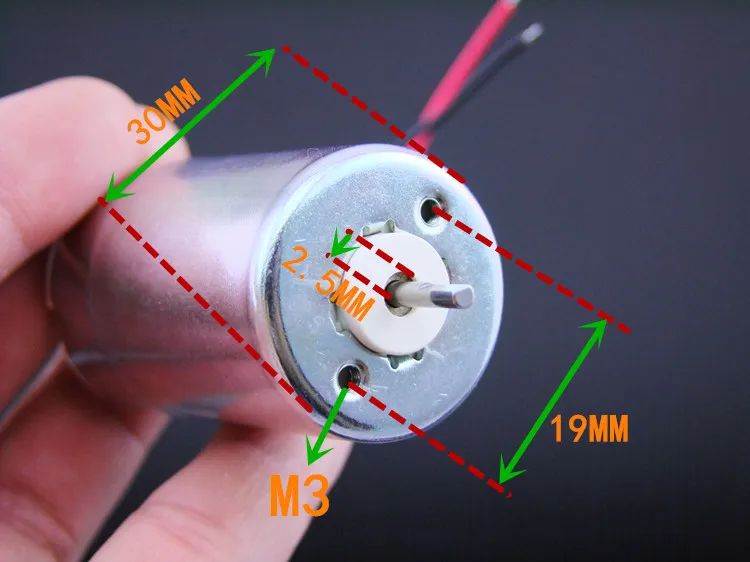 Двигатель постоянного тока 12В-24В 3600 об/мин-7600 об/мин 30 мм * 57 мм с высоким крутящим моментом генератор большой катушки высокий ток/DIY Аксессуары