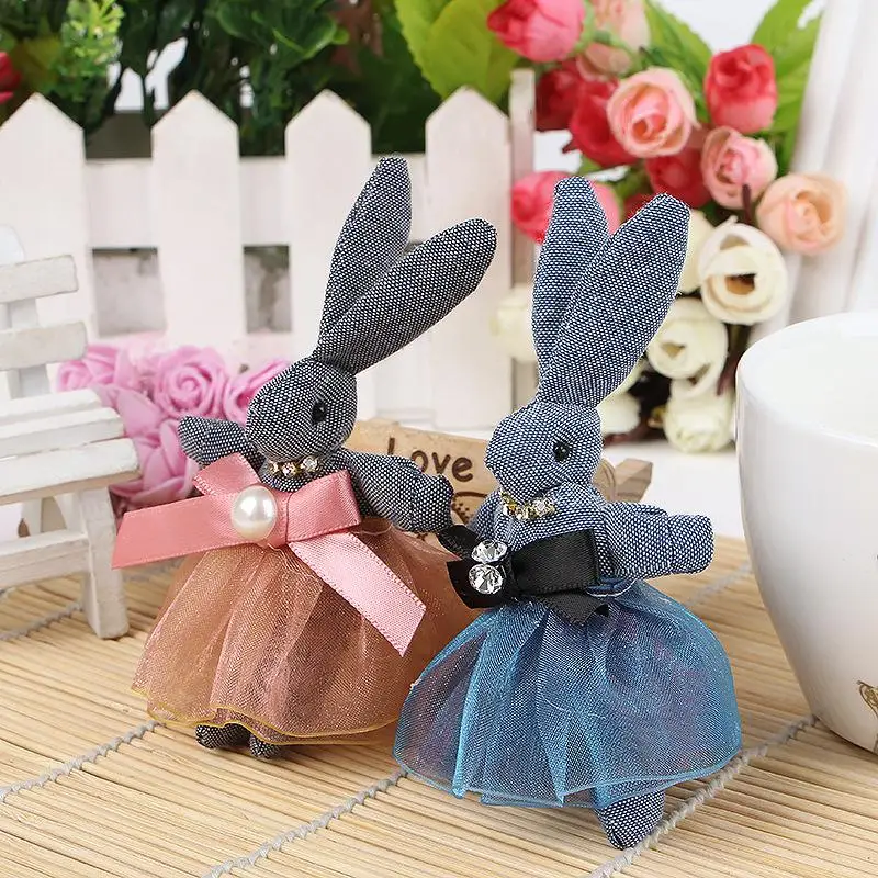 2Pcs/Lot Mini rabbit Stuffed Plush Toys 12cm Small pelucia Pendant Kids Birthday Gift Party Decor 011 | Игрушки и хобби