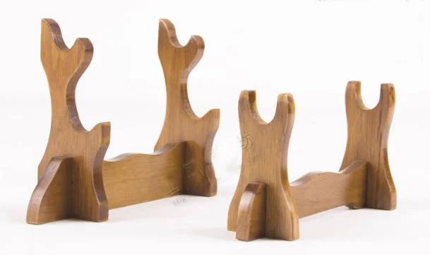 Высококачественный деревянный вертикальный держатель для ножей из цельного