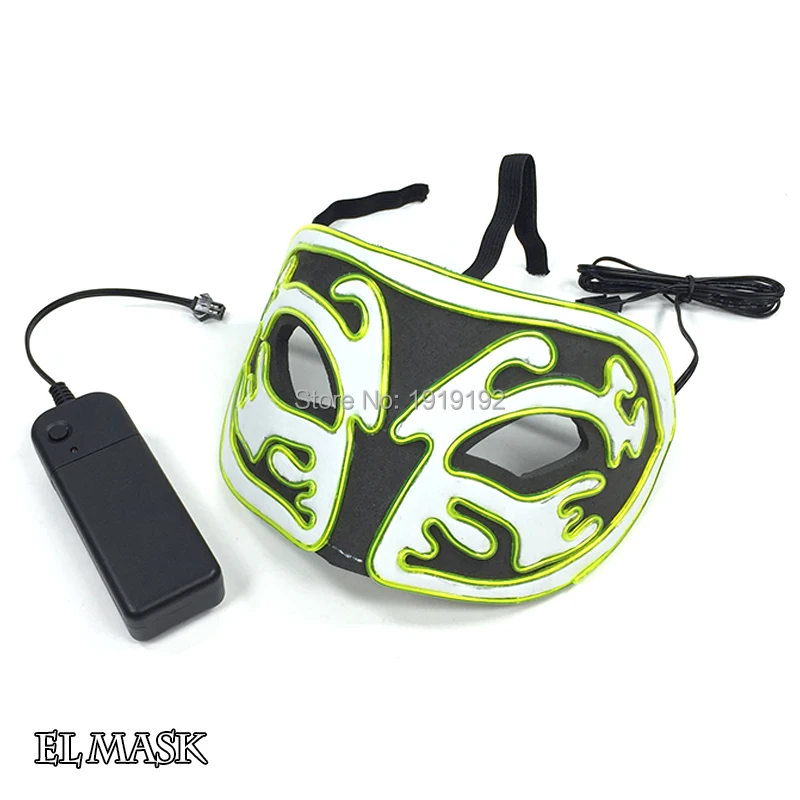 Светодиодная маска для Хэллоуина забавные светящиеся маски с лисьим проводом