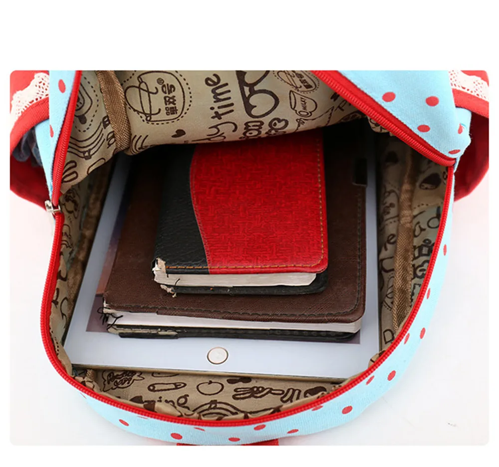 2021 милые детские школьные ранцы в горошек с бантом Детский рюкзак из