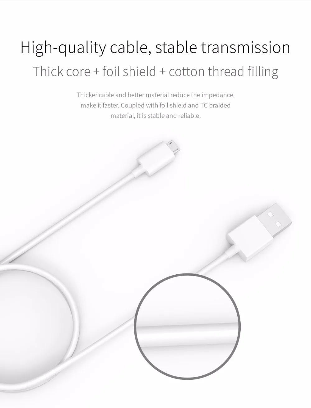 ORICO Micro USB 2,0 кабель для зарядки и передачи данных для samsung Galaxy Xiaomi HuaWei htc LG и других смартфонов 100 см 3 штуки