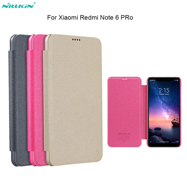 Кожаный чехол NILLKIN для Xiaomi Redmi 4 Pro redmi 6a блестящий книжка из искусственной кожи note 6