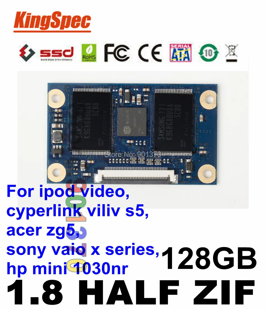 Kingspec 1 8 &quotПоловина ZIF2 CE SSD модуль 128 ГБ для acer ZG5 sony Vaio X серии hp мини 1030NR cyperlink viliv S5 64
