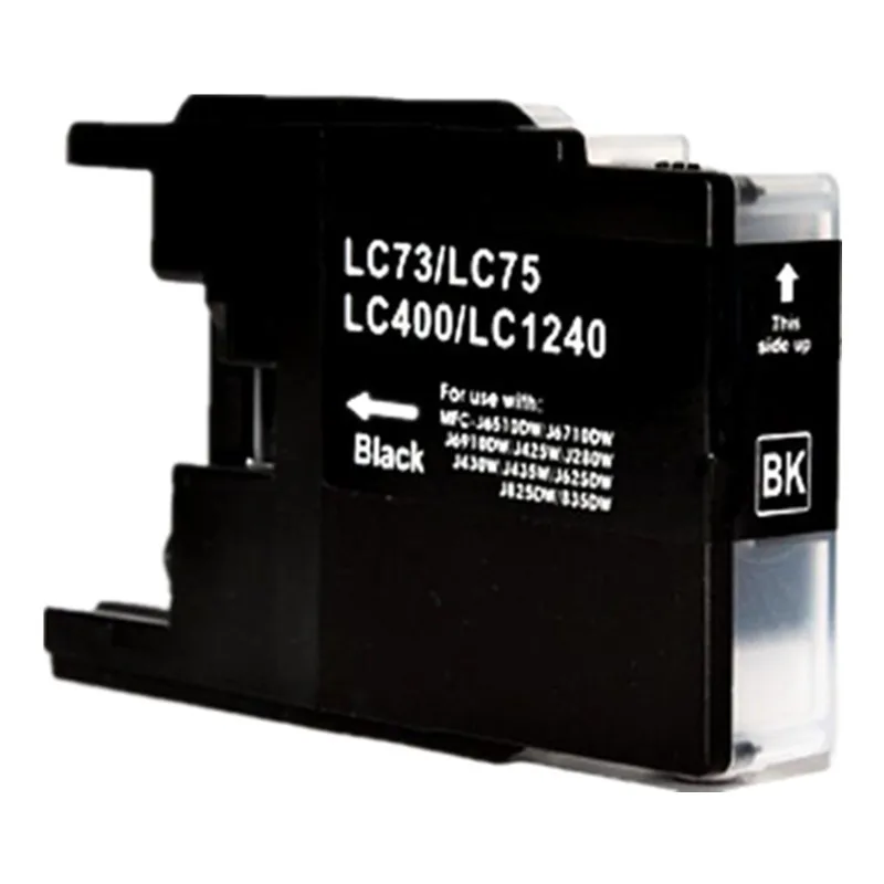 2 шт. черный совместимый чернильный картридж для brother LC12 LC40 LC71 LC73 LC75 LC400 LC1220 LC1240|ink