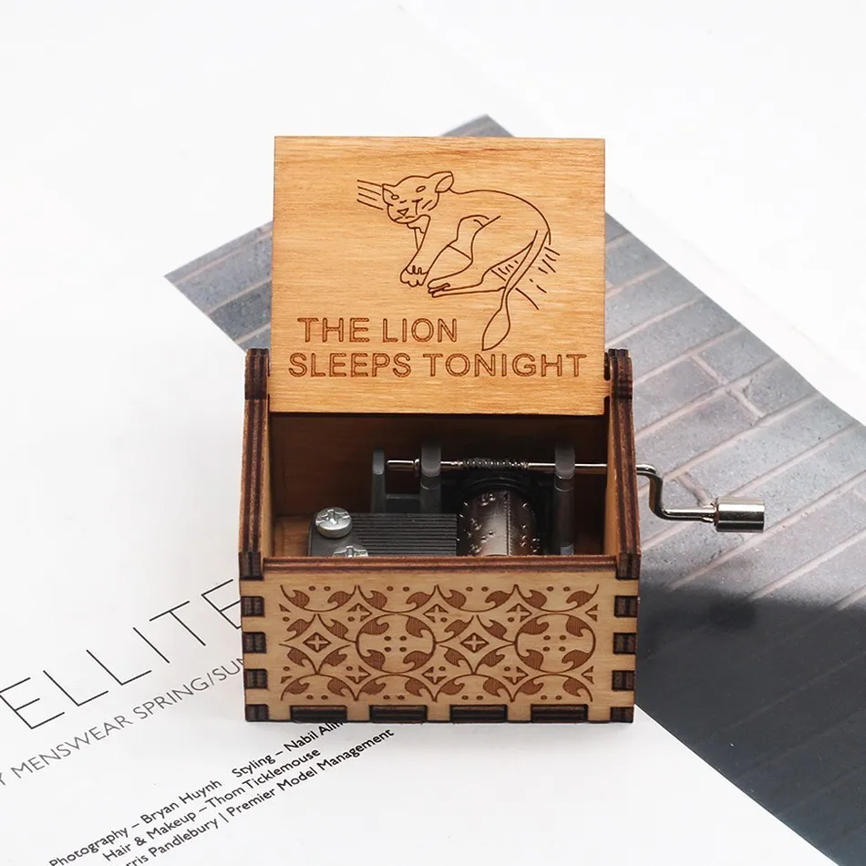 Sleeping lion Розовый Сейлор Мун музыкальная шкатулка Игра престолов музыкальная шкатулка тема Caixa De Musica подарок на день рождения - Цвет: Sleeping lion