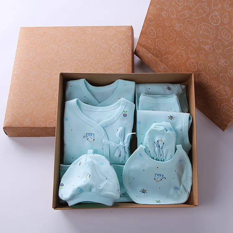 Подарочная коробка хлопковое нижнее белье для новорожденных семь комплектов |
