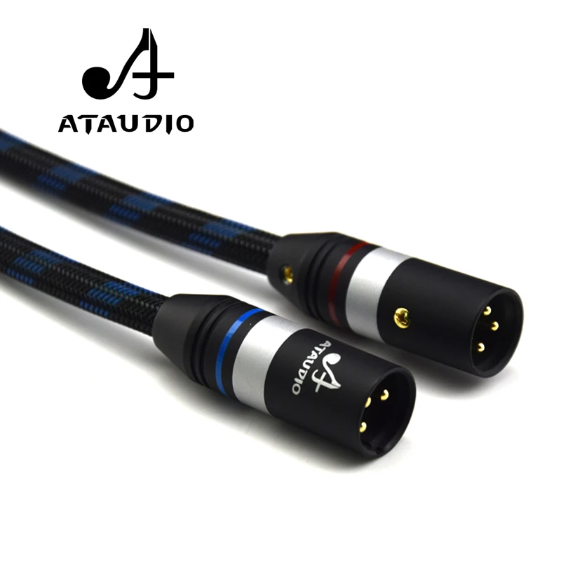 ATAUDIO Hifi медный и серебряный shuffling XLR кабель Hi-end позолоченный 2xlr | Электроника