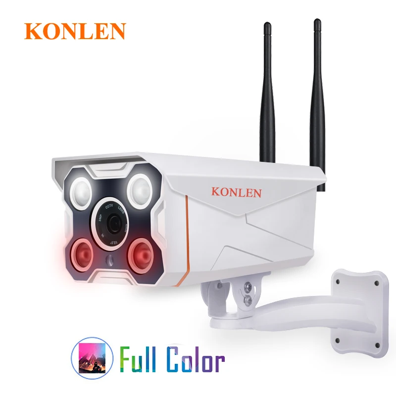 KONLEN Camhi IMX323 Hi3518e Bullet уличная ip-камера wifi Проводная HD1080P 720P полноцветная Onvif Водонепроницаемая 3516 аудио SD TF карта