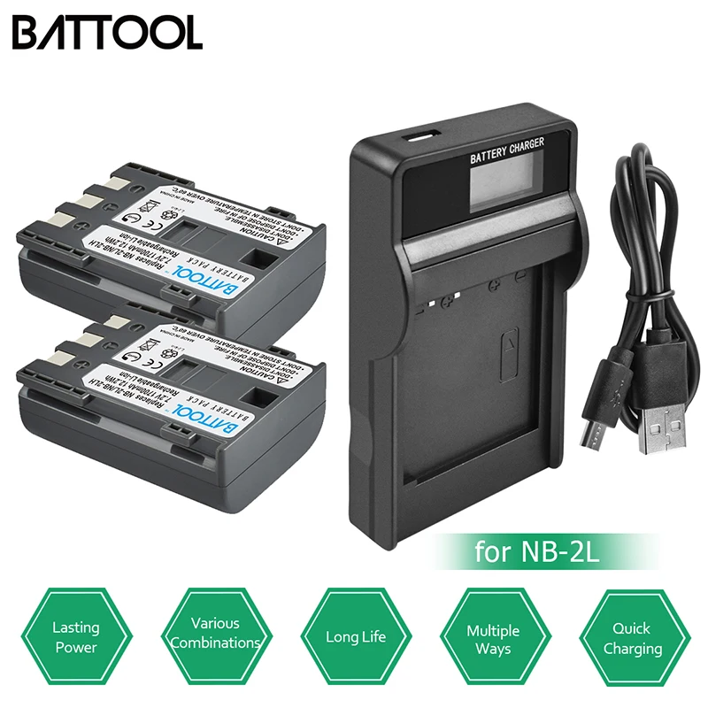 Батарея для камеры batcool 2.0Ah + ЖК зарядное устройство EN EL3e EL3a ENEL3e Nikon D300S D300 D100 D200 D700