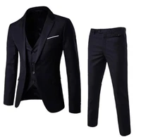3 pieces jacketpantsvest2019 wedding suits for men fashion solid business suit set casual mens for male suits costume homme