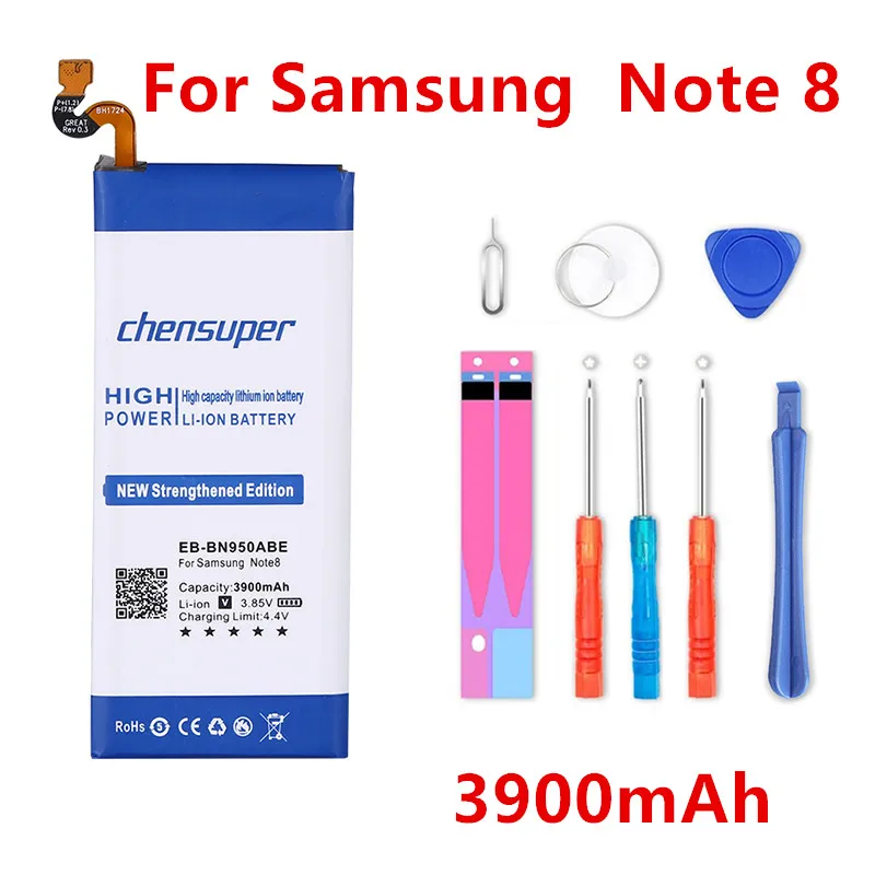 

chensuper 3900mAh EB-BN950ABE Battery For Samsung GALAXY Note 8 N950W N950F N950FD N9500 N9508 N950D N950J N950N N950U Gift tool