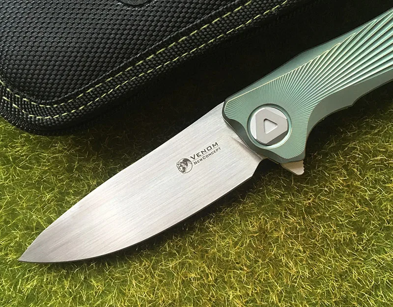 Складной нож Kevin John VENOM S35VN blade TC4 титановые походные охотничьи карманные фруктовые