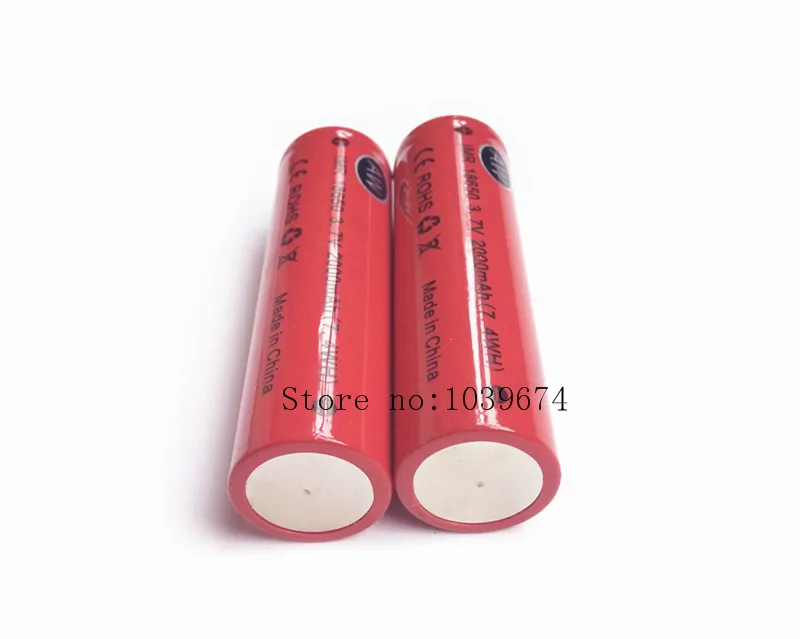 Бесплатная DHL для высокая утечка IMR 18650 2000mah 3 7 V 7.4WH заряжаемый литий ионные