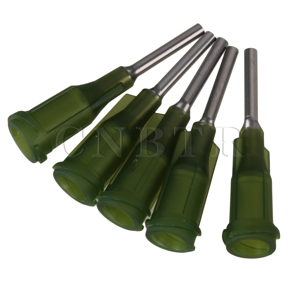 CNBTR 100 шт. темно зеленая пластиковая игла с тупым наконечником 1/2 дюйма 14Ga|tip muffler|tip