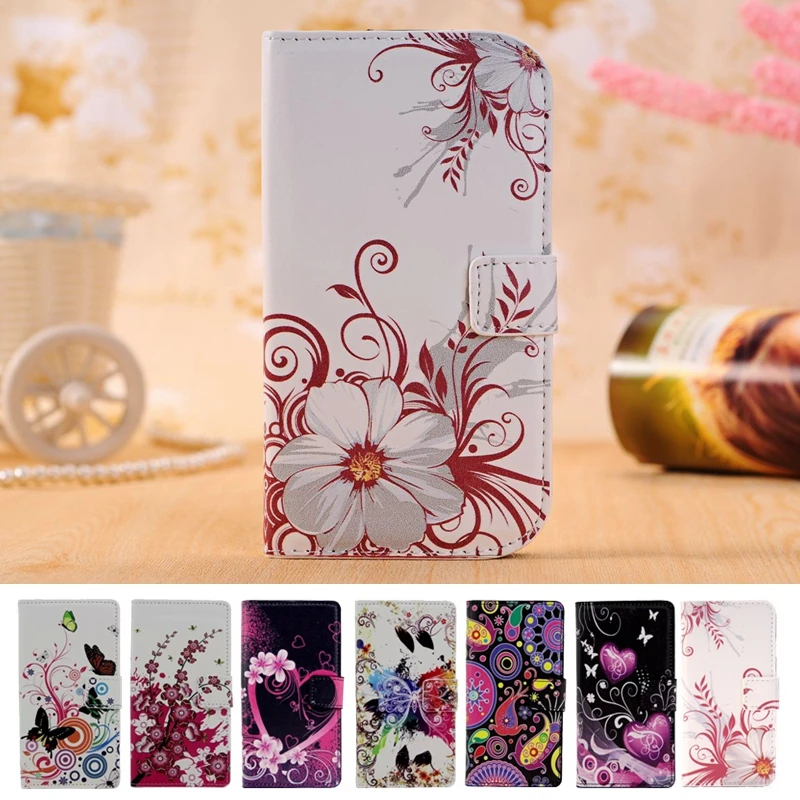 Роскошный кожаный чехол-бумажник с цветком для Sony Xperia E3 D2203 D2243 Dual D2212