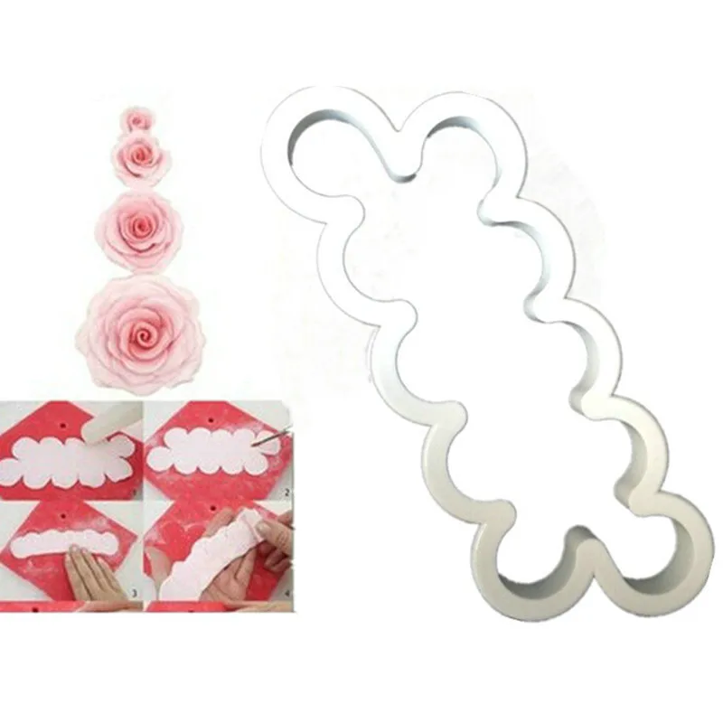 Все в одном тип формы для выпечки виде Розы сахарный из мастики украшения торта