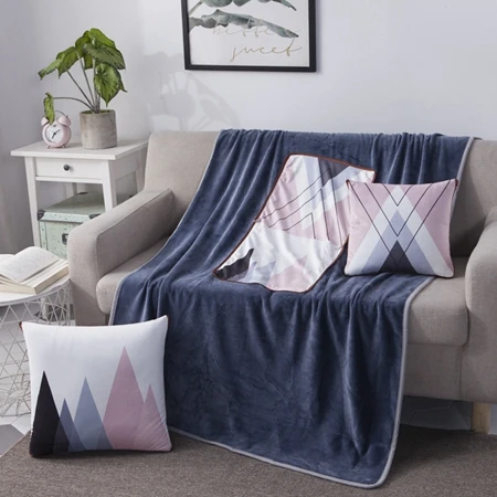 Cushion Blanket16 2 в 1 хлопок скандинавские Мультяшные олени складное лоскутное мягкое стеганое одеяло печатное квадратное домашнее офис автомобиль бросок диванная подушка под спину - Цвет: Cushion Blanket16