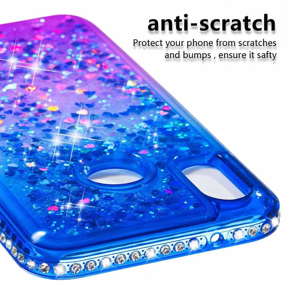 Gradient Glitter Liquid Diamond Bling Soft TPU Case Cover sFor Huawei P20 Lite Floating Shiny Phone Coque sfor Nova 3E | Мобильные