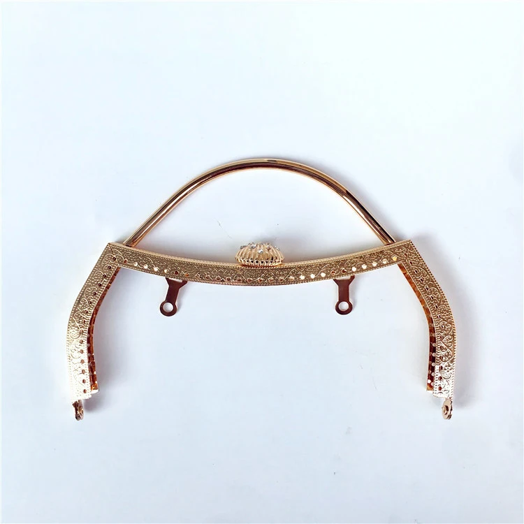 Light Gold HAOFA 5 шт. 18 см Бронзовый светло-золотой металлический кошелек сумка DIY ремесло рамка тиснение ручная швейная оболочка ГОЛОВА металлическая Сумка-клатч рамка - Цвет: Light Gold