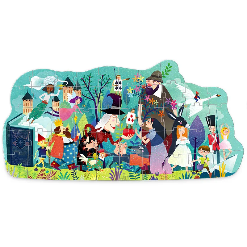 48 шт большие бумажные Пазлы для детей сказочный парад гигантские головоломки