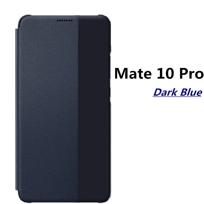 Официальный чехол-книжка для huawei mate 10 10 Pro, умный чехол из искусственной кожи с окошком для телефона huawei mate 10 Funda - Цвет: blu