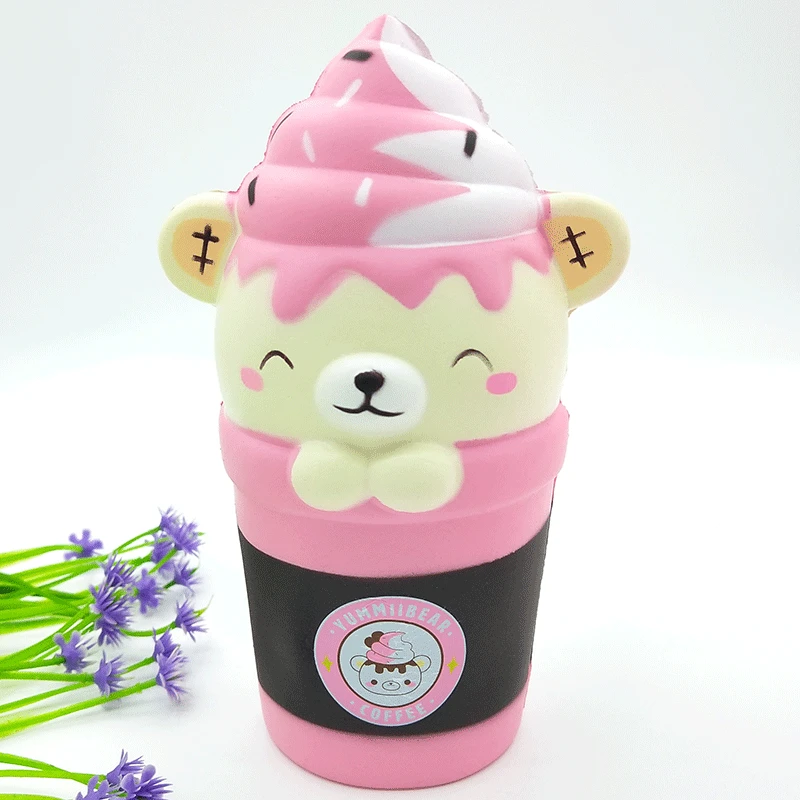 Kawaii мягкая игрушка мороженое Медвежонок медленно поднимающийся прекрасный
