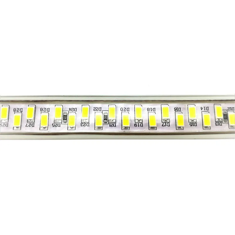 Гибкая Водонепроницаемая светодиодная лента SMD 5730 220 В 100 л/м 1 м 2 3 5 10 15 17 20 50