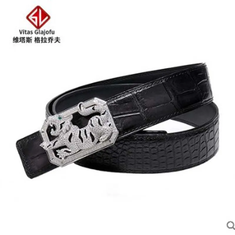 weitasi Crocodile skin belt man belt for men animal head business leisure