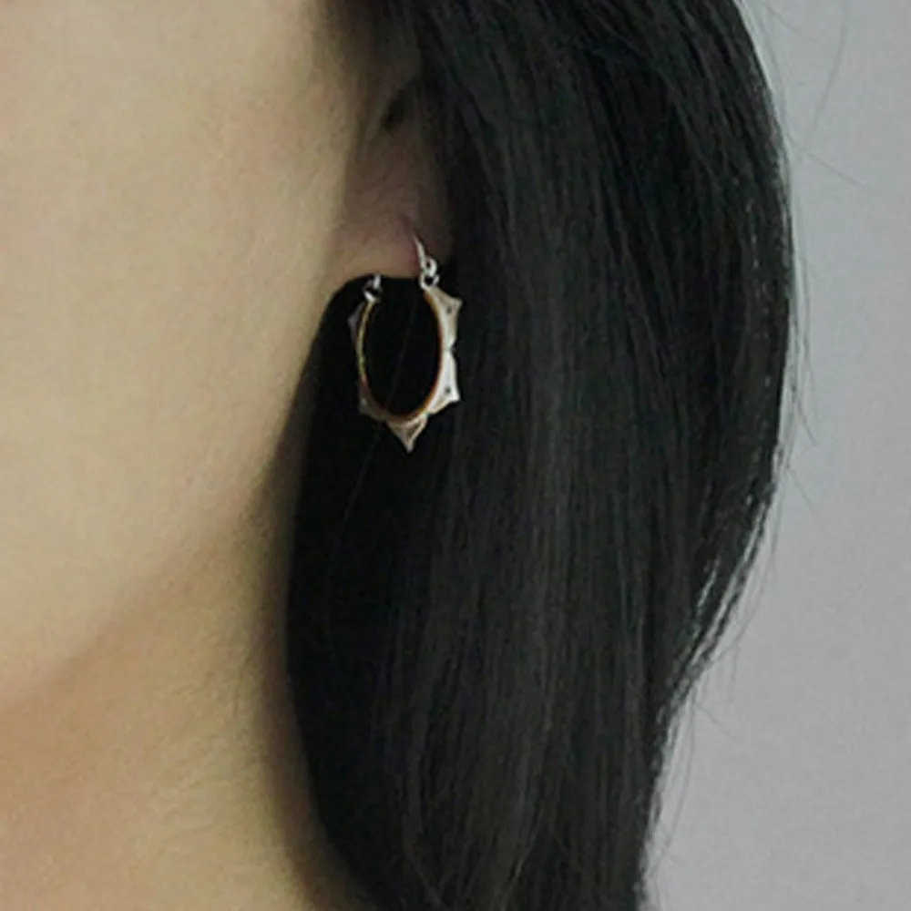 LARGERLOF Real 925 Silver Earrings Jewelry Hoop Feather Fine Handmade Vintage For Women Eg491131 | Украшения и аксессуары
