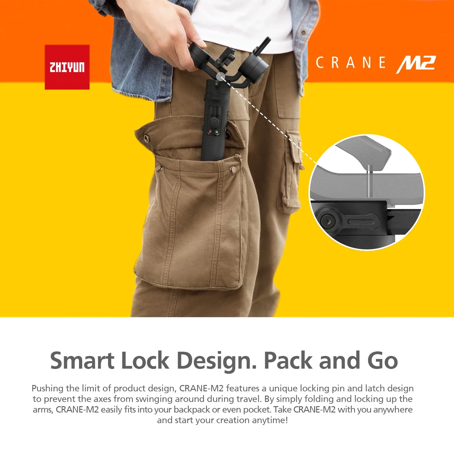 ZHIYUN Crane M2 разных цветов с шарнирным соединением для смартфона 3 Axis смартфонов