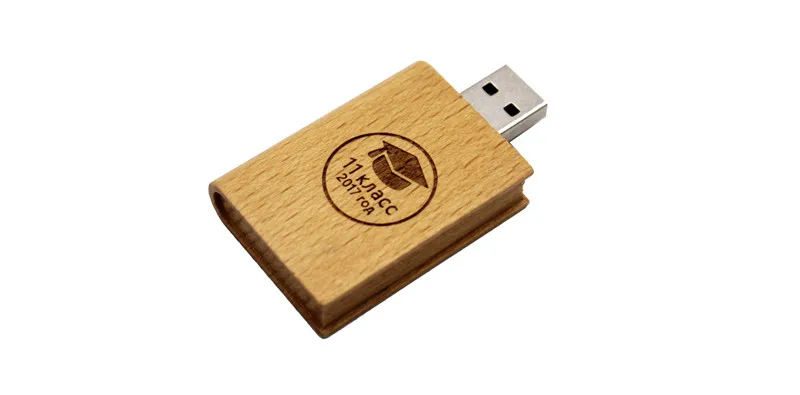 POWERONE деревянная книга USB флеш-накопитель Флешка 4 ГБ 8 ГБ 16 ГБ 32 ГБ 64 ГБ посуда карта памяти логотип клиента для выпускника