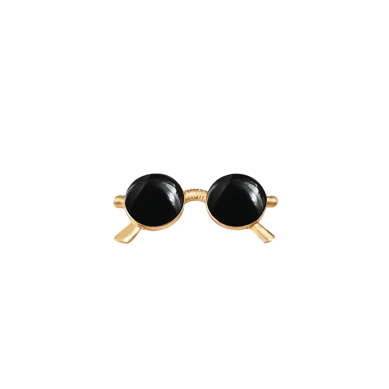 Gold glasses Дикий Черный Белый Маг брошка мультфильм Рок Стиль Солнцезащитные очки Волшебная Шляпа игральная карта борода галстук газета Значки для женщин ювелирные изделия булавки - Окраска металла: Gold glasses