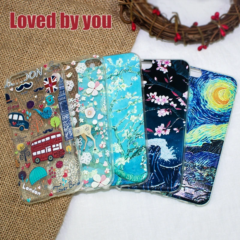 

!ACCEZZ TPU Soft Cartoon 3D Protective Back Cover For Apple iphone 6/6s/7/8 Plus Case Fashion Patterned Phone Shell Funda Coque