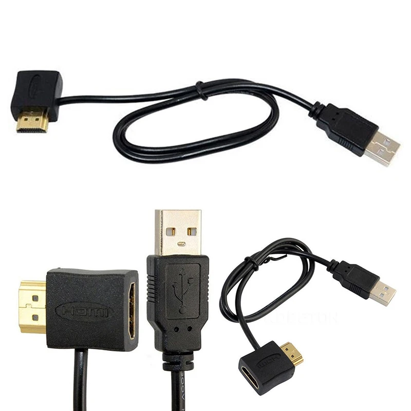 Новый HDMI Мужской Женский A/V адаптер 50 см/1.6ft с USB 2 0 разъем питания DOM668 | Электроника