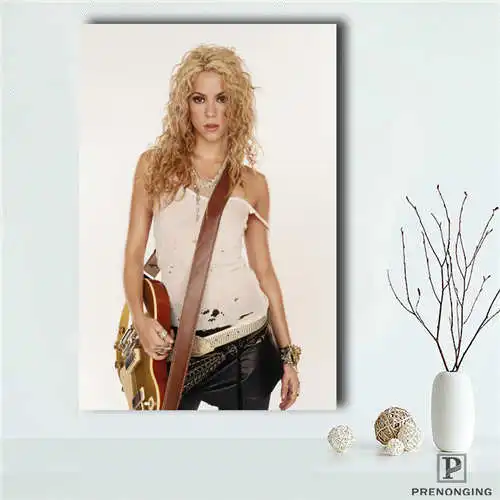 Custom Shakira (1)@ Printing Posters Cloth Fabric Wall Art Pictures For Living Room Decor#18-12-05-1-27 | Дом и сад