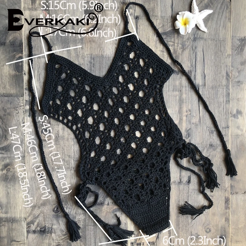 Everkaki женское сексуальное бикини с открытой спиной Цельный Монокини купальник