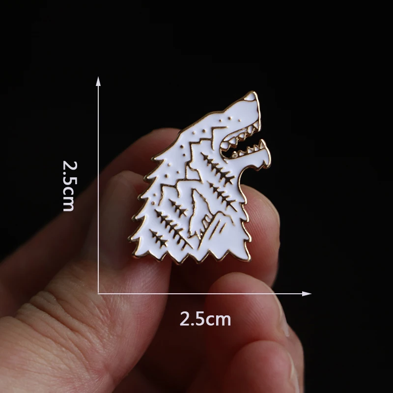 Forest Round Brooches Animal Wolf Enamel Pin for Boys Girls Lapel Pin Hat/bag Pins Denim Jacket Shirt Women Brooch Badge Q650