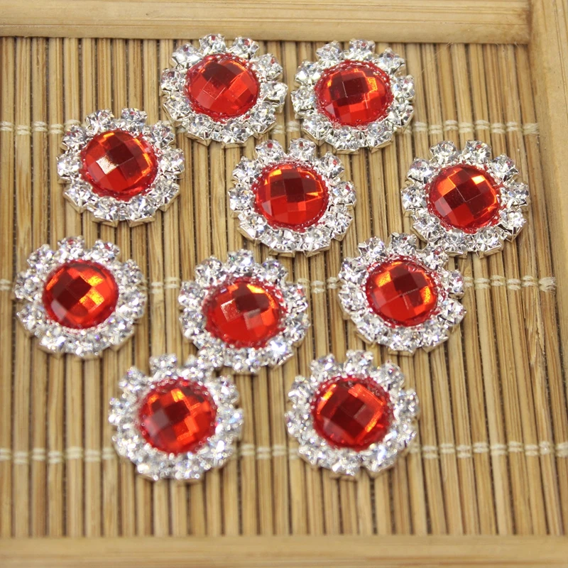 Украшение для волос цвета слоновой кости пуговица с жемчужиной и стразами 17