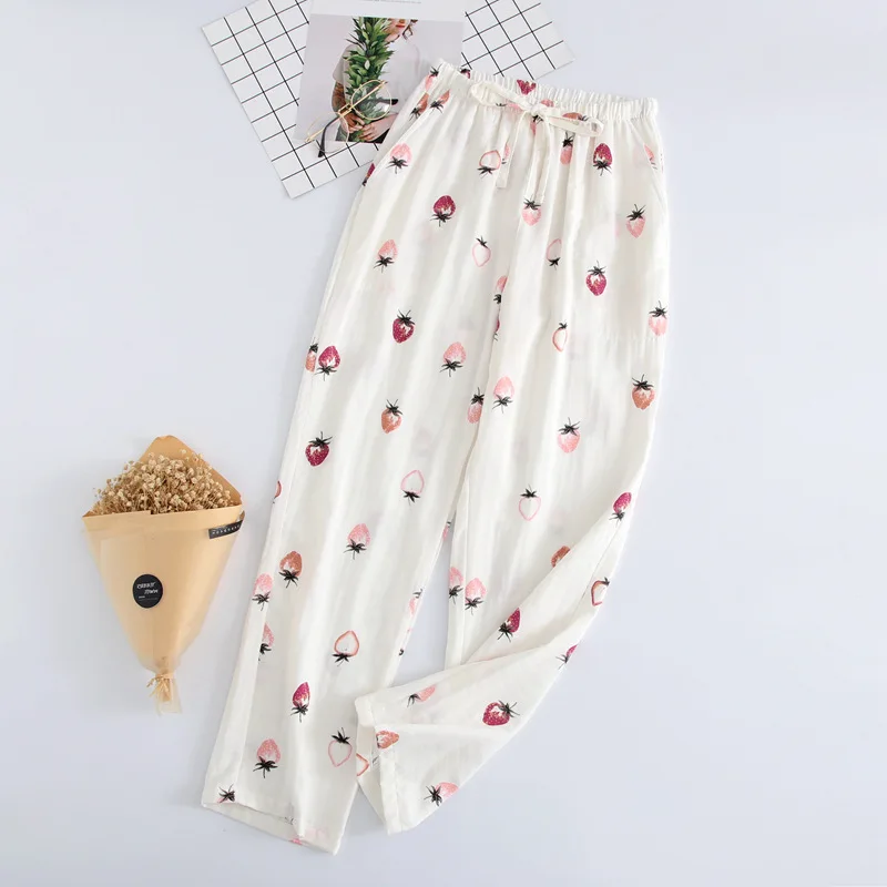 New Outerwear home pant women autumn winter sleepwear pajama pants print cotton long sleep pant ladies homewear lounge trousers