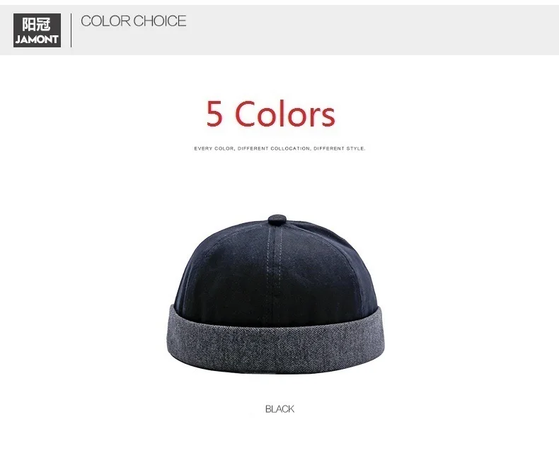 Jamont новая круглая шляпа в китайском стиле унисекс Snapback пара шапок с отворотами одноцветные Модные мужские шапки