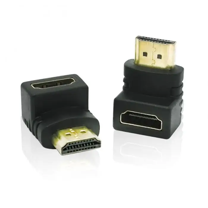 90 градусов под прямым углом позолоченный HDMI адаптер типа А мужчин и женщин для 1080p tv HD tv TU-shop